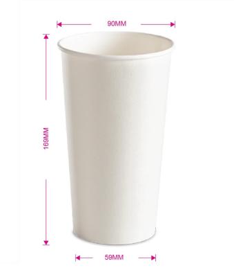 China Custom Beverage Taiwan Disposable Paper Cup With 360ml 480ml 660ml for sale