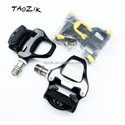 China Taozik TR2 Locking Pedals velo De route pedal bici DA road high quality strada r7000 pedals for you titanium ultralight road bike pedal for sale