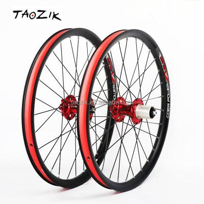 China Hot Sales TAOZIK 451 Mountain Bikes With Manufacturer Price 20 Inch 4 Brake 4 Bearings 406 V 16/24 Hole Wheel Set for sale