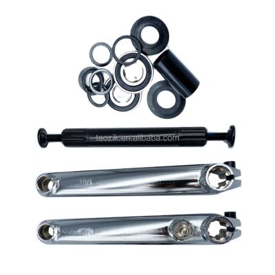 China Wholesale BMX Bicycle Parts Accessories 20 Inch Bmx Bike Crank Set Arm 170 Mm Chromy Steel 8 Axle Street Bike for sale