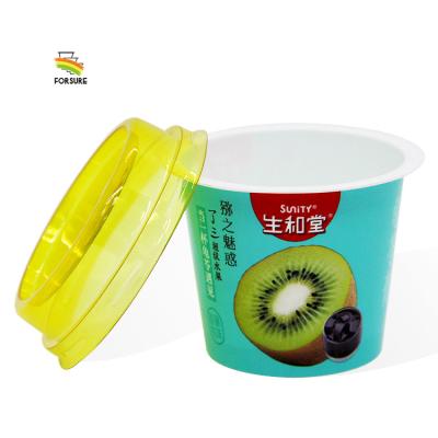 China 110ml Single Wall 4oz 75mm Disposable With Lid Yogurt Cup Sauce Package PP Plastic Container Customized Logo Iml Plastic Cups for sale