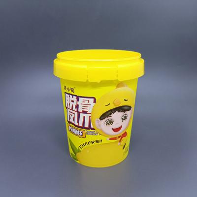 China 500ml Single Wall Custom Ice Cream Packing Cup Pint Bucket Plastic Food Grade Containers for sale