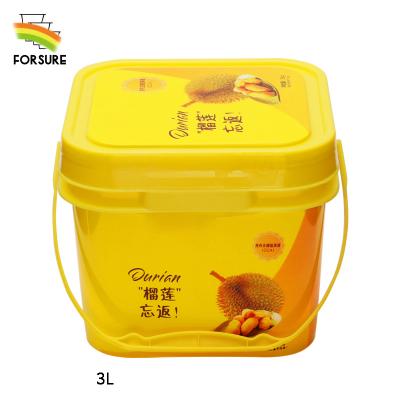 China Recyclable Square 3L Food Packaging Containers With Lid Tamper Obvious Logo Custom Food Grade Plastic Biscuits Box for sale