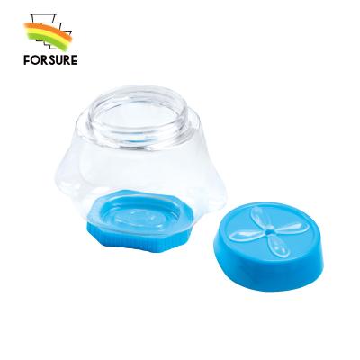 China recyclable & Wholesale Unbreakable 330ML PET Plastic Jar For Nuts Food Storage With Lid Food Grade PET Plastic Candy Jar for sale