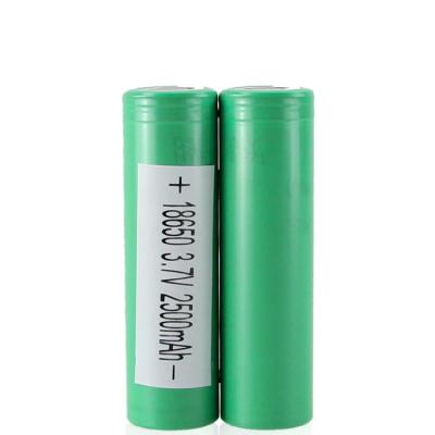 China E-cigs Original 18650 Battery South Korea INR18650 25R 18650 Flat Surface 2500mAh 18650 Battery Cell for sale