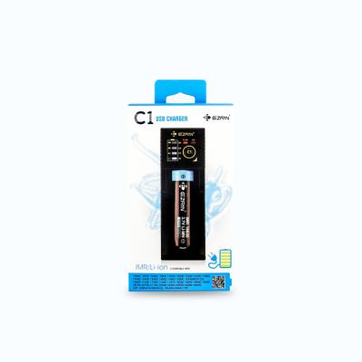 China Multifunctional Smart 1 Slot Battery Charger Efan C1 Rechargeable Battery Chargers With Button Top And Led Display for sale