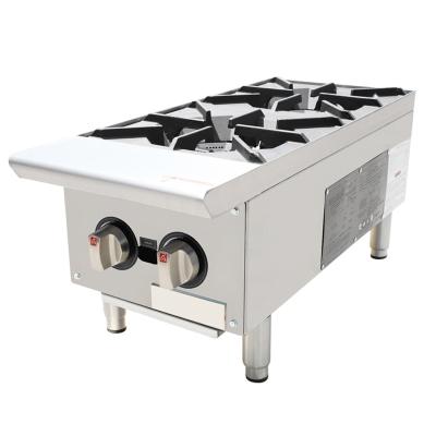 China Manufacturing Plant Factory Price 2 burners Commercial Restaurant countertop gas stove hot plate for sale