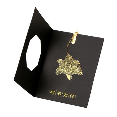 China China Brass Metal Handsome Clip Bookmark Pendant Flower For Books for sale