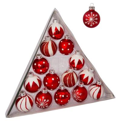 China Christmas Home Decoration Supplies Hot Sale Christmas Ball Red / White Color For Holiday Decoration for sale