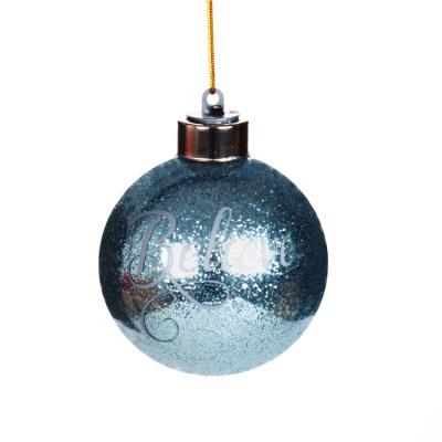 China Christmas Glass Glass Baubles With LED Light Decorative Ornament Christmas Indoor Decoration for sale