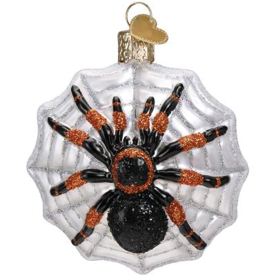 China Halloween Glass Spiders Wholesale Blown Glass Ornaments For Holiday And Party Decoration for sale