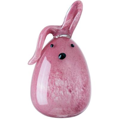 China Gorgeous Home Glass Figurines Art Collectibles Home Decorative Ornaments Handmade Easter Decoration Rabbit for sale