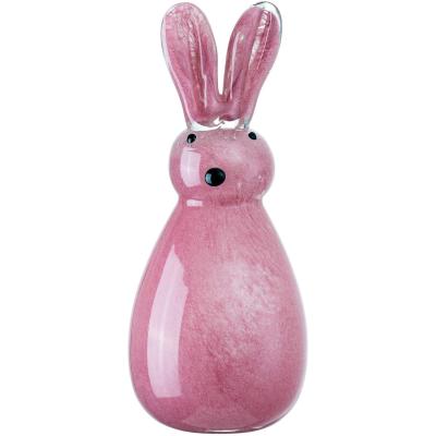 China Gorgeous Home Glass Figurines Art Collectibles Home Decorative Ornaments Handmade Easter Decoration Rabbit for sale