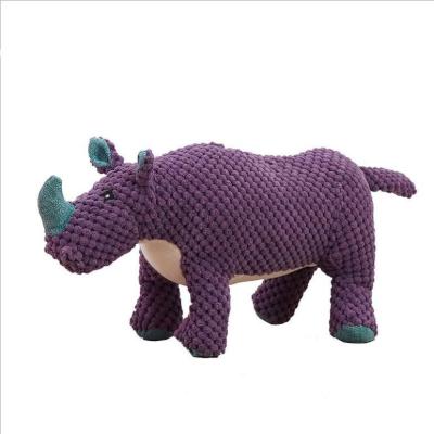 China Factory stocked wholesale plush toy simulation animals elephant lion rhinoceros dog toy with sound for sale