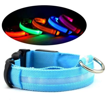 China Amazon Best Seller USB Cable Adjustable Rechargeable Glow Flashing Light Up LED Dog Collar Rechargeable Light Up Dog Collar For Dog for sale