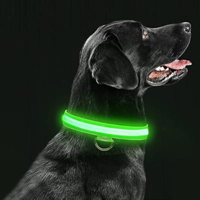 China Reflective Dog LED Collar Night Pet Electronic Adjustable Flash Collars Recharge Dog Lights Anti-lost Pet Collars For Dog Products for sale