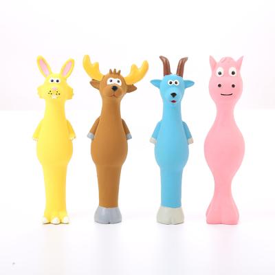 China Factory Stocked Wholesale Natural Soft Rubber Latex Dog Rubber Durable Toy With Squeaker Pet Supplies for sale