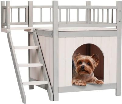 China Viable Indoor Kennel, Wooden Cat Houses For Indoor, Cat Houses For Indoor Cats, Wooden Kennel Two Story Interior Design With Dog Steps for sale