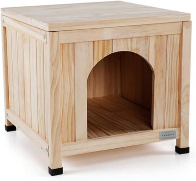 China Sustainable Indoor Kennel Air Wooden Cat Houses For Indoor Cats With High Floor&Anti-slip Bottom for sale