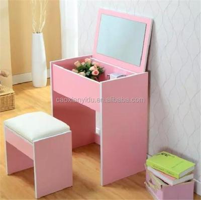 China Makeup Table Fashion Dresser Cabinet Combination Low Price Good Quality Solid Wood Dressing Colorful Dresser Set 60*40*74cm T15-523A for sale