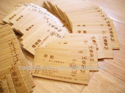 China Europe Engraving Business Card Craft Name Card Fashion Wood Carving Bamboo Card For Commercial Male Women for sale