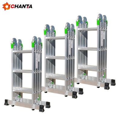 China Multifunctional ladder 3m 4m 5m 6m high quality foldable aluminum ladder 7m stepladder folding ladders for sale