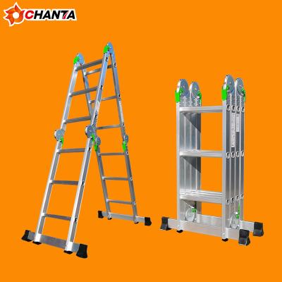 China Home Used Multi Function 1.5mm Thickness Aluminum Folding Ladders Competitive Price Folding Ladder for sale