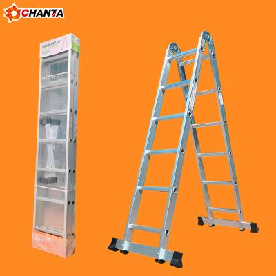 China Competitive Price Folding Ladders Double Side Folding Ladder Aluminum Folding Step Ladder for sale