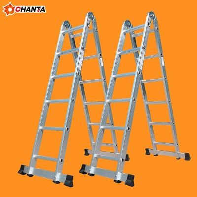 China Folding Ladders China Factory Supply Aluminum Alloy Direct Folding Step Ladder With En131 Approved for sale