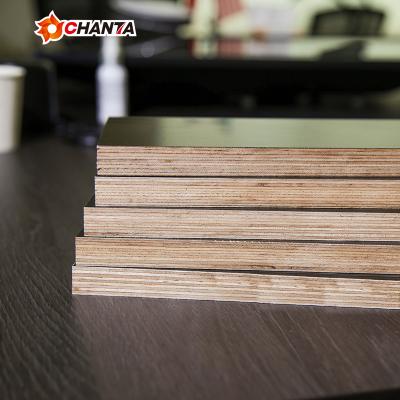 China CHANTA modern factory direct sales 18mm black film faced wooden f17 plywood for construction for sale