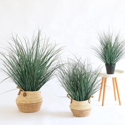 China 2021 popular minimalist hot selling bristlegrass green plant high simulation artificial plastic bonsai trees for home office restaurant decoration for sale