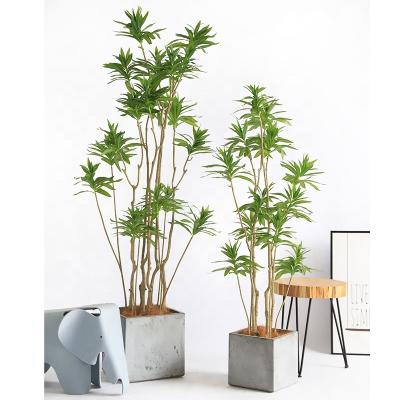 China New minimalist living room simulation green plant large lily bamboo potted Nordic plant for sale