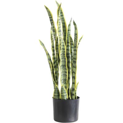 China Rustic artificial green decorative height 67CM of tree simulation snake plant GL-6568 18 leaf artificial plant artificial tree for sale