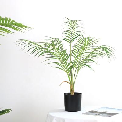 중국 FZS-9153 65cm Hottest Size 7 Indoor Green Plant Palm Leaves Transient Potted Artificial Areca Palm Leaves 판매용