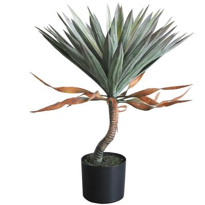 China Best price 75CM height 75CM green plants yucca plant contemporary wholesale high quality artificial outdoor garden trees GL-6585 for sale