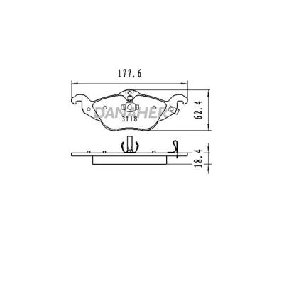 China Low-metallic Semi-metallic Ceramic Brake Pads Set For High Quality Auto Brake Systems OEM 1605959/90544025/1605034 FOR CHEVROLET OPEL for sale