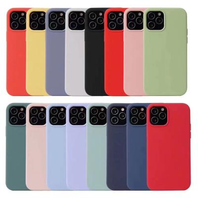 China wholesale Anti-fall Silicone Phone Cover For iPhone 13 Pro Max Luxury Cell Mobile Liquid Silicone Phone Case for sale