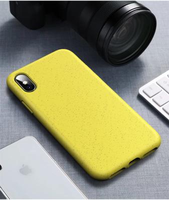 China Straw Texture Matte Mobile Cases TPU Anti-drop Biodegradable Wheat Soft Phone Case For iPhone XS XR Max for sale