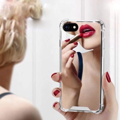 China Protect Case Shaken Proof Fashion Make Up Hard Mirror Acrylic Back Cover Device Case For Iphone X xs xs Max for sale