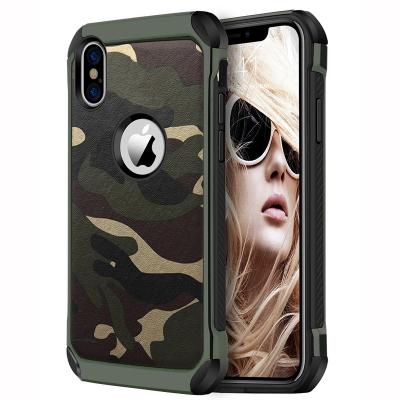 China Anti-drop Camouflage Silicone Scratchproof Case For iPhone XS TPU+PC Phone Case For iPhone xs max xr for sale