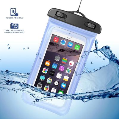 China Waterproof Lanyard Phone Bag PVC Cell Phone Cases Pocket Clear Case 6.5 Inch Water Proof Cell Phone Bag With Lanyard For iPhone 12 for sale