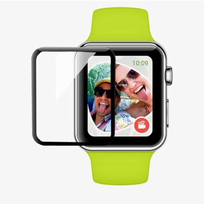 China Hot Full Page Plastic Tempered Glass Film Curved Surface Video Game Player Watch Protector For Apple IWatch 40/44mm for sale