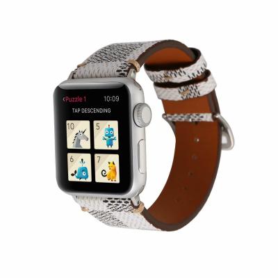 China 2019 New Design Sports Leather iWatch Strap Real Genuine Leather Watch Band For Apple Watch Series 4 3 2 1 for sale