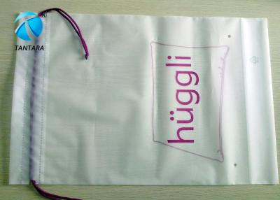 China Customized LDPE / HDPE Plastic Drawstring Bags , wear rope shopping bag for sale