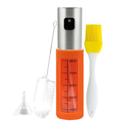 China Viable Hot Sale Oil Sprayer Set Brush Funnel Vinegar Stainless Steel Oil Sprayer for sale