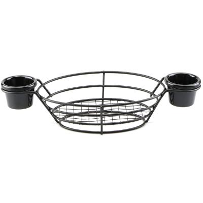 China Disposable Stainless Steel Deep Fryer Basket House Fried Chicken Potato With Ceramic Cup for sale