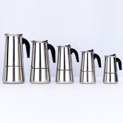 China Coastal High Quality Stainless Steel Pressure Valve Induction Milk Filter Coffee Espresso Maker Moka Pot for sale