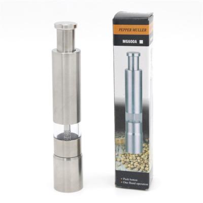 China 2020 Viable New Hot Popular Pepper Grinder Salt Pepper Crusher Stainless Steel Spice Pepper Grinder for sale