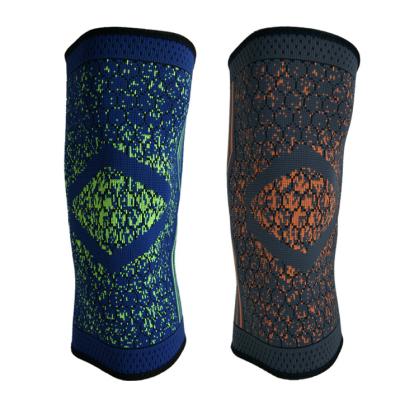 China Breathable Silicone Material Adjustable Knee Brace Sports Binds Nylon Knee Sleeve Knee Support for sale