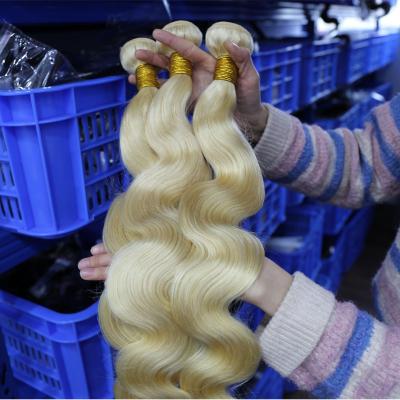 China Blonde 613 Body Wave Hair Bundles Weave Wig 1/3/4 PC 30 Inch Long Brazilian Remy Hair Hair Extension 32 34 36 38 40 for sale